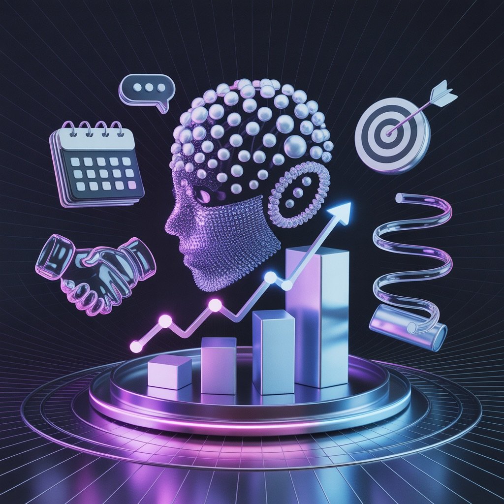 AI sales chatbot dashboard showing lead generation and automated sales conversations